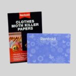 6 x Rentokil Clothes Moth Killer Papers 10 Per Pack Kills Larvae Eggs 