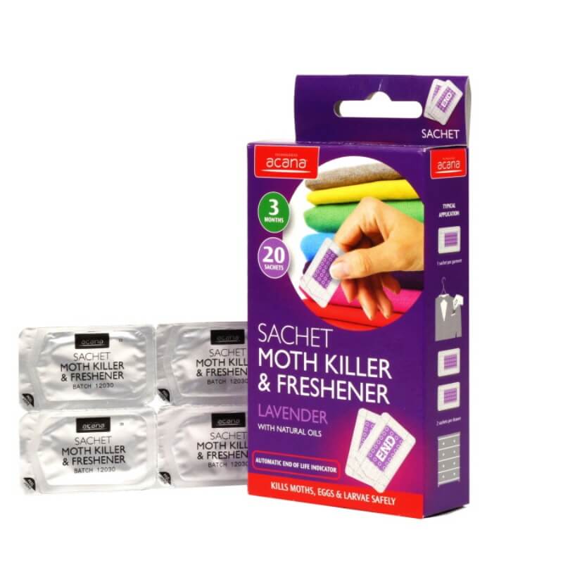 12 x Moth Proof Sweater Storage Bags UK made w/Acana Moth Killer Sachets … 