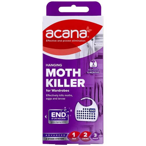 Acana Moth Killer Home Fresheners Kills Moths Eggs & Larvae Protect Cupboards 