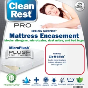Clean Rest Bed Bug Mattress Protector Single 90cm x 190cm