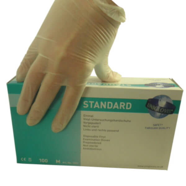 Box of disposable gloves