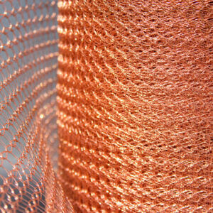 100% Copper Knitted Wire Mesh; 125mm x 10mtrs